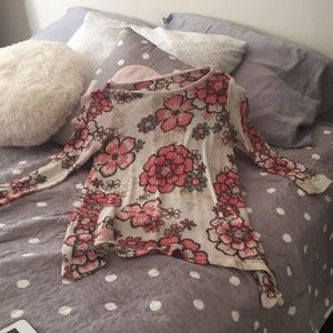 A floral sweater